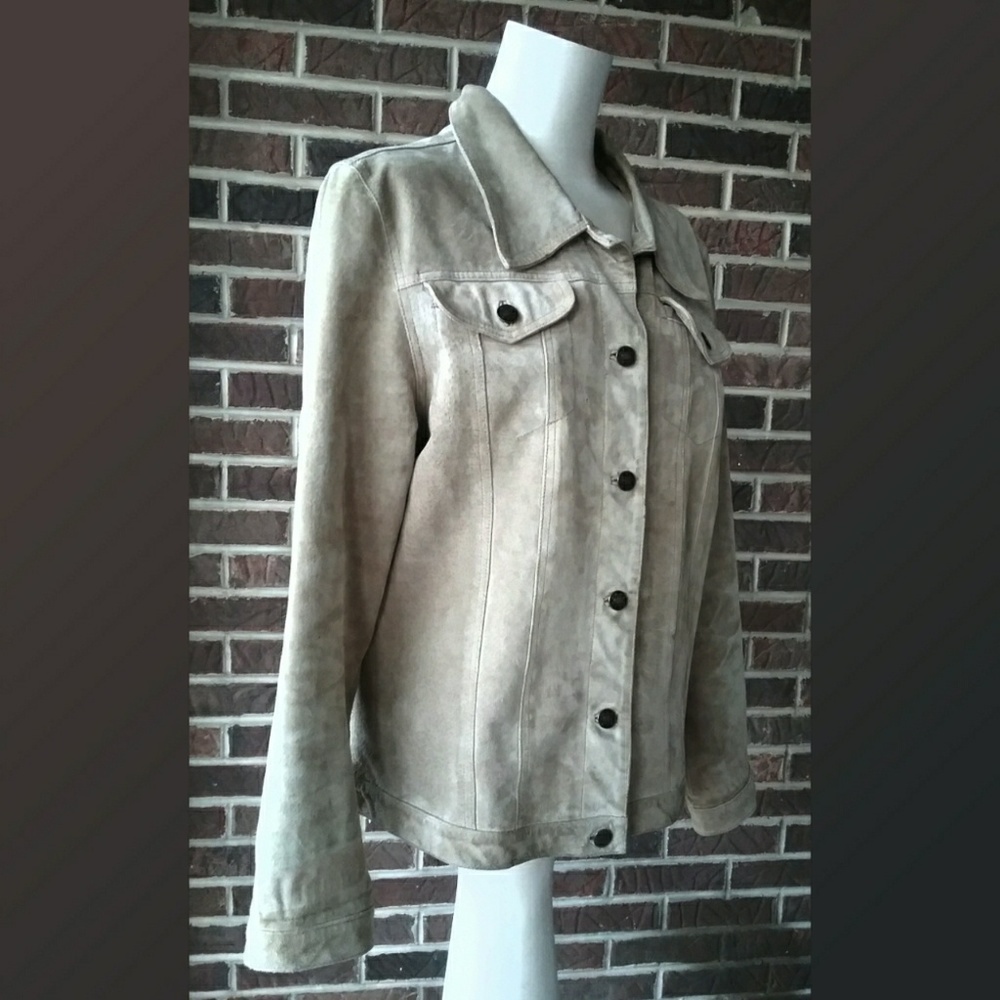 Fabio Tan Suede Crop Jacket